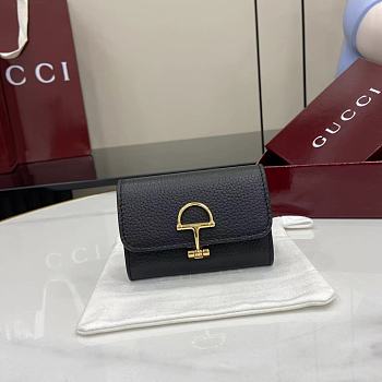 GUCCI | Softbit card case Gold-toned hardware in black