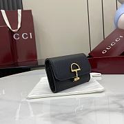 GUCCI | Softbit card case Gold-toned hardware in black - 5