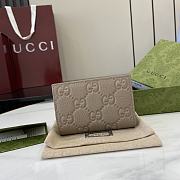 GUCCI | GG Emblem Medium Wallet In Gray - 1