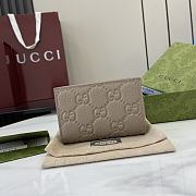 GUCCI | GG Emblem Medium Wallet In Gray - 4