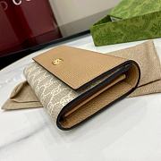 GUCCI | GG Marmont bi-colour continental wallet in beige - 3