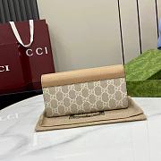GUCCI | GG Marmont bi-colour continental wallet in beige - 5