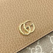 GUCCI | GG Marmont bi-colour continental wallet in beige - 6