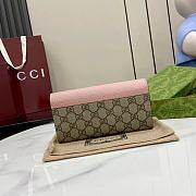 GUCCI | GG Marmont bi-colour continental wallet in pink - 6