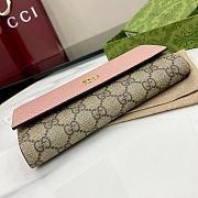 GUCCI | GG Marmont bi-colour continental wallet in pink - 4