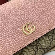 GUCCI | GG Marmont bi-colour continental wallet in pink - 3