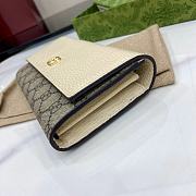 GUCCI | GG Marmont bi-colour continental wallet in white - 5