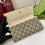 GUCCI | GG Marmont bi-colour continental wallet in white - 2