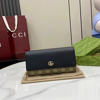 GUCCI | GG Marmont bi-colour continental wallet in black