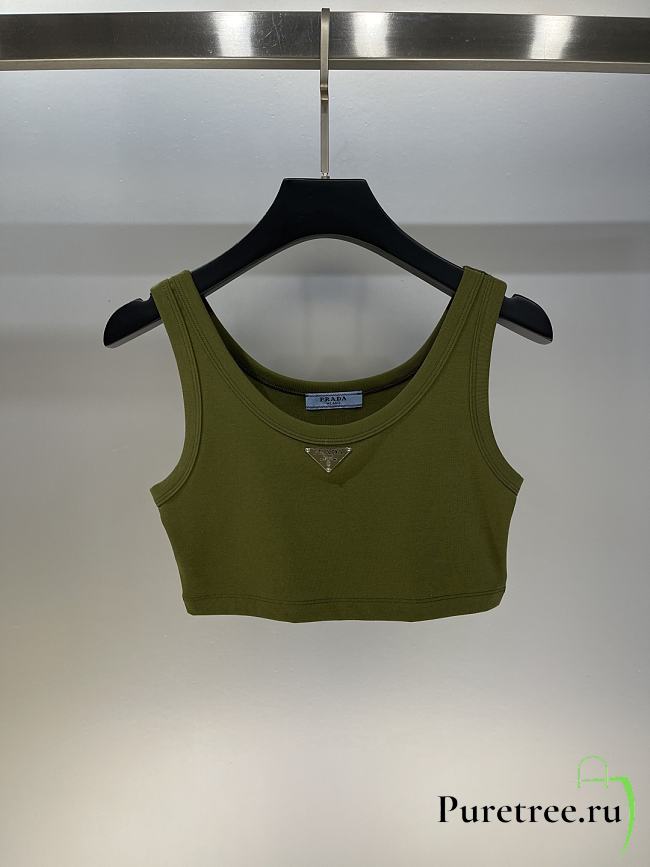 PRADA | Tank Top Croptop In Dark Green - 1