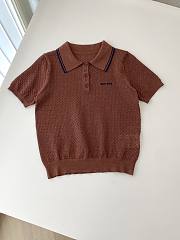 MIUMIU | Polo Shirt A6320 In Brown - 1