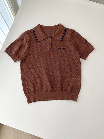 MIUMIU | Polo Shirt A6320 In Brown