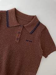 MIUMIU | Polo Shirt A6320 In Brown - 2