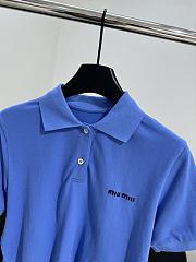 MIUMIU | Polo Shirt In Blue - 4