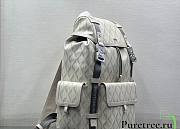 DIOR | Hit The Road Backpack White Gray CD Diamond Canvas - 43x51x20 cm - 5