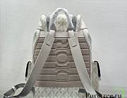 DIOR | Hit The Road Backpack White Gray CD Diamond Canvas - 43x51x20 cm - 4