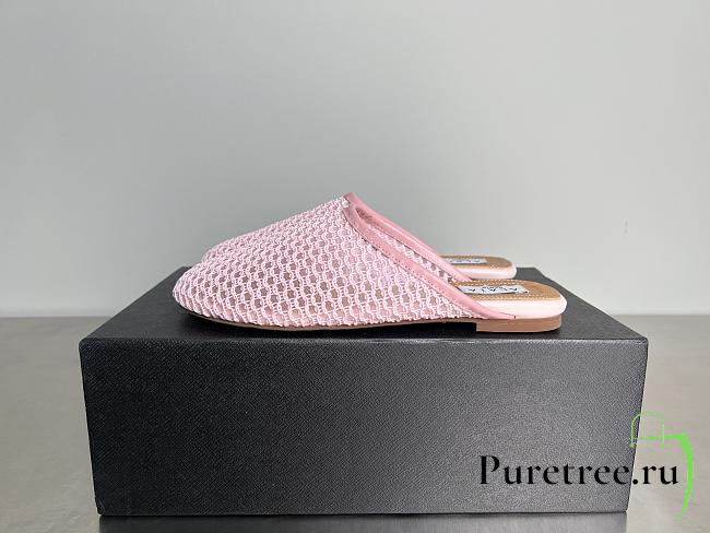 ALAIA | Flat-soled half-slippers in pink - 1