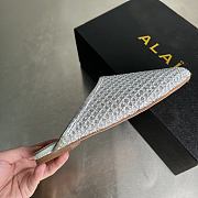 ALAIA | Flat-soled half-slippers in gray - 4