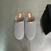 ALAIA | Flat-soled half-slippers in gray - 2