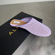 ALAIA | Flat-soled half-slippers in purble - 6