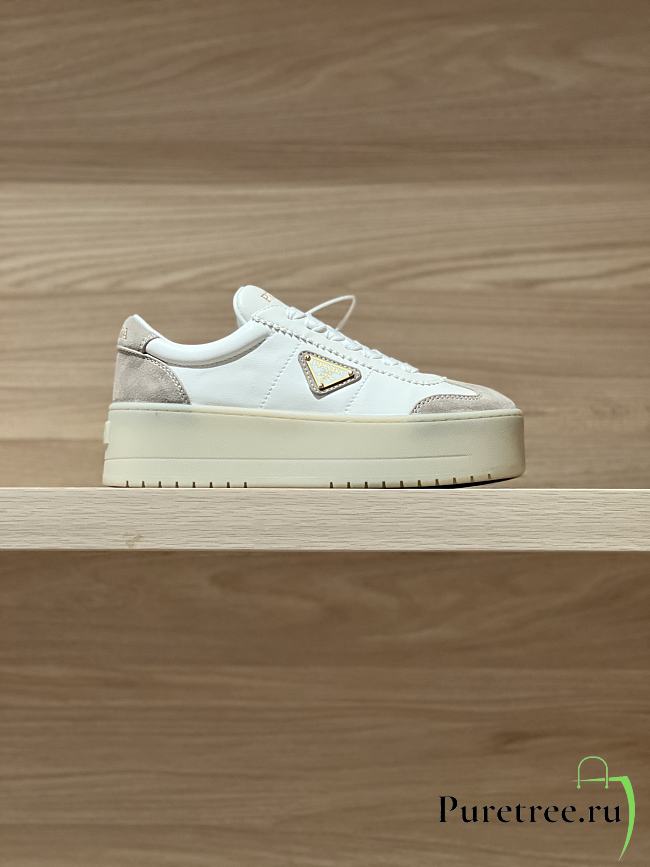 PRADA | Thick-soled Casual Shoes In White Color - 1