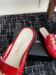 CHANEL | Moccasins Shiny wrinkled calfskin in red - 6