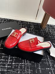 CHANEL | Moccasins Shiny wrinkled calfskin in red - 4