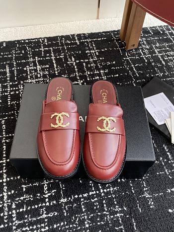 CHANEL | Moccasins wrinkled calfskin in red