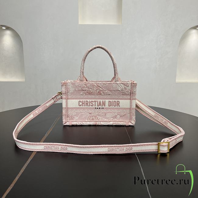 DIOR | Mini Book Tote In Pink - 1