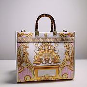 FENDI X VERSACE Calfskin Plexiglass Fendace FF Baroque Print In Pink - 5