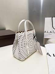 ALAIA | mina 20 bag in vienne wave calfskin in white - 5