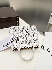 ALAIA | mina 20 bag in vienne wave calfskin in white - 4