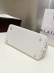 ALAIA | mina 25 bag in vienne wave calfskin in white - 5