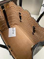 ALAIA | mina 25 bag in vienne wave calfskin in black - 6