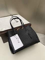 ALAIA | mina 25 bag in vienne wave calfskin in black - 3