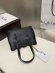 ALAIA | mina 25 bag in vienne wave calfskin in black - 2