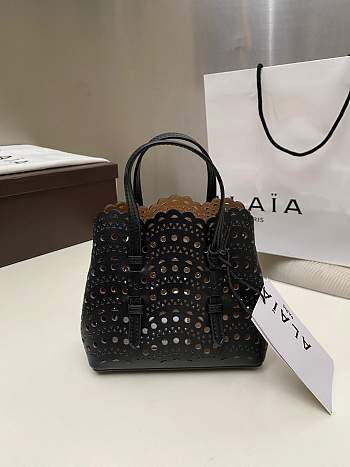ALAIA | mina 20 bag in vienne wave calfskin in black