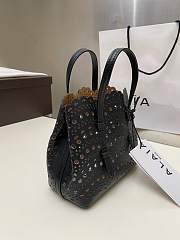 ALAIA | mina 20 bag in vienne wave calfskin in black - 6