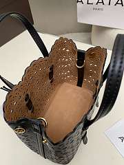 ALAIA | mina 20 bag in vienne wave calfskin in black - 5