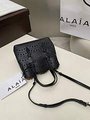 ALAIA | mina 20 bag in vienne wave calfskin in black - 3