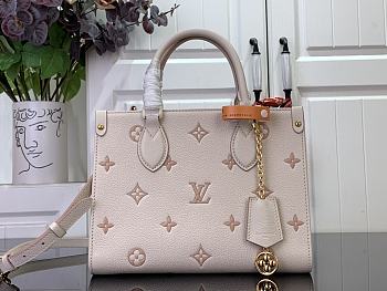 LOUIS VUITTON | OnTheGo PM Debossed grained cowhide leather Eden