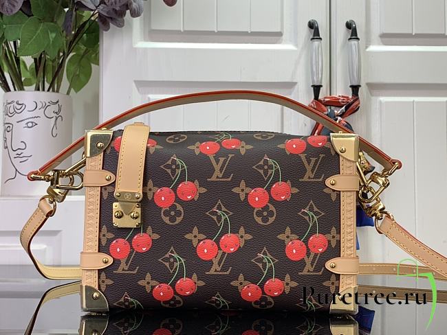 Side Trunk MM LV x TM Bag Monogram Canvas with cherry motif - 1