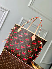 LV x TM Neverfull MM Monogram cherry coated canvas  - 2