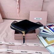 MIUMIU | Quilted effect leather wallet in black - 6