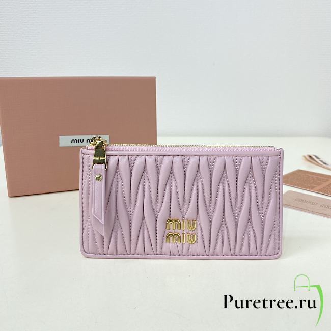MIUMIU | Pocket wallet Matelasse In Pink - 1
