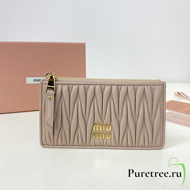 MIUMIU | Pocket wallet Matelasse In Beige - 1