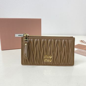 MIUMIU | Pocket wallet Matelasse In Brown 