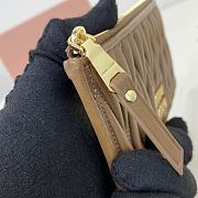 MIUMIU | Pocket wallet Matelasse In Brown  - 4
