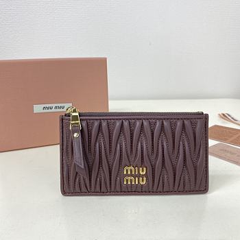 MIUMIU | Pocket wallet Matelasse In Burgundy 