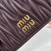 MIUMIU | Pocket wallet Matelasse In Burgundy  - 2